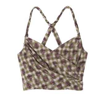Artichoke – Vichy print veil Top