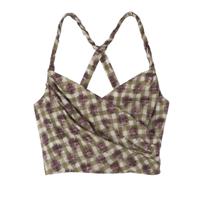 Artichoke – Vichy print veil Top