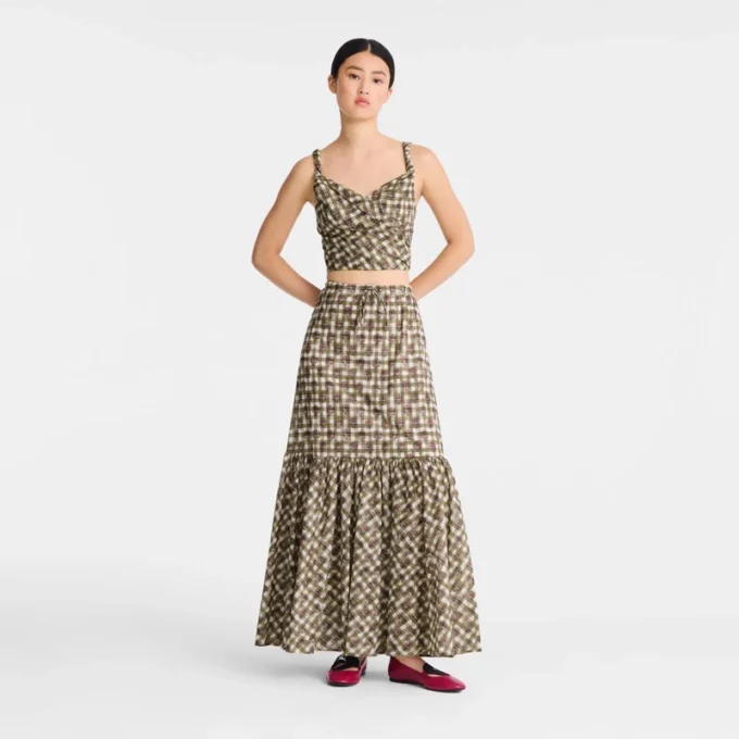 Artichoke – Vichy print veil Top