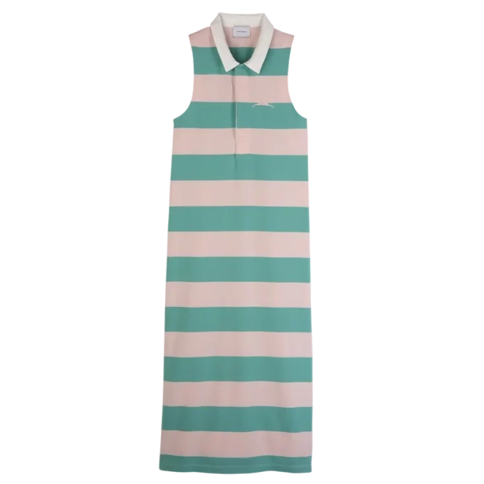 Ballerina/Mint – Striped jersey Polo dress Ballerina/Mint – Striped jersey Polo dress