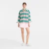 Ballerina/Mint – Striped jersey Polo shirt Ballerina/Mint – Striped jersey Polo shirt