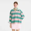 Ballerina/Mint – Striped jersey Polo shirt Ballerina/Mint – Striped jersey Polo shirt