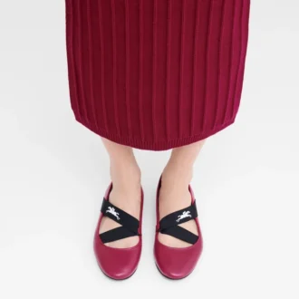 Beetroot – Leather Energy Ballerinas