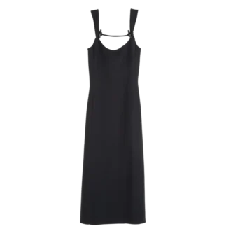 Black – Crepe Long dress