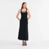 Black – Crepe Long dress