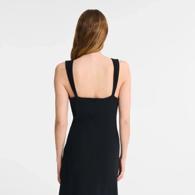 Black – Crepe Long dress