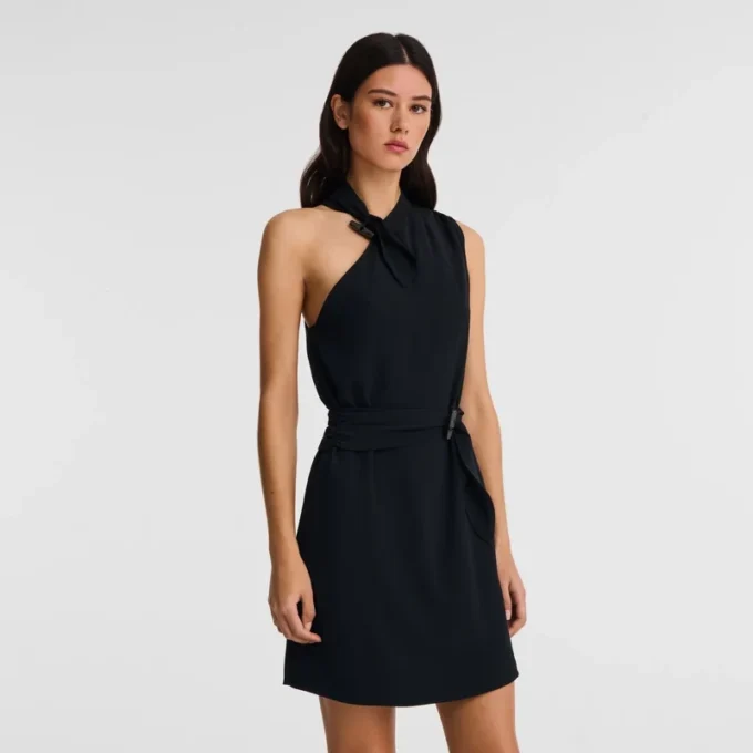 Black – Fluid crepe Dress