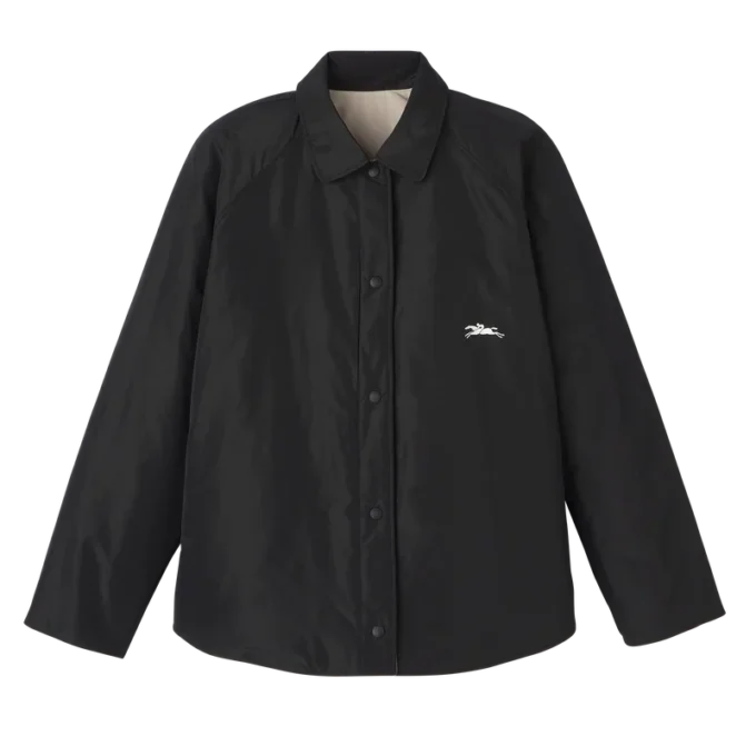 Black/Paper – Technical taffeta Padded blouson
