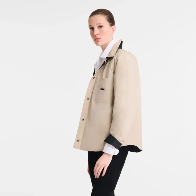 Black/Paper – Technical taffeta Padded blouson