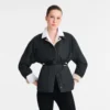 Black/Paper – Technical taffeta Padded blouson