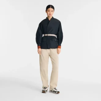 Black – Technical taffeta Kimono jacket