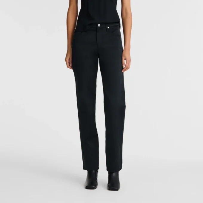 Black – Techno satin Trousers
