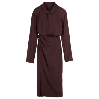 Burgundy – Crepe Dress