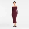 Burgundy – Crepe jersey Long dress Burgundy – Crepe jersey Long dress