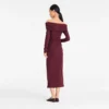 Burgundy – Crepe jersey Long dress Burgundy – Crepe jersey Long dress