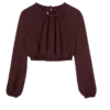 Burgundy – Crepe jersey Top