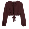 Burgundy – Crepe jersey Top