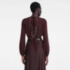 Burgundy – Crepe jersey Top