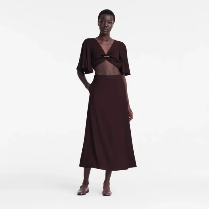 Burgundy – Crepe Top