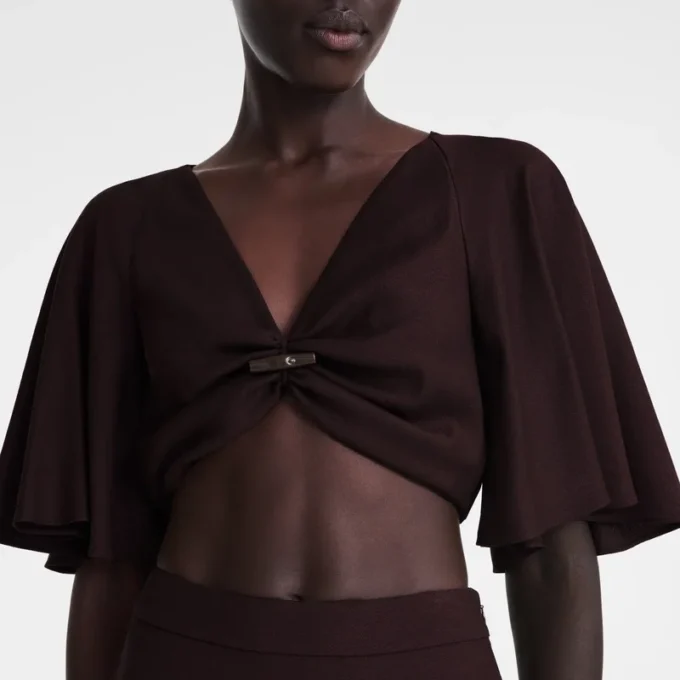 Burgundy – Crepe Top
