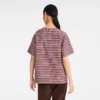 Burgundy – Striped poplin T-shirt Burgundy – Striped poplin T-shirt