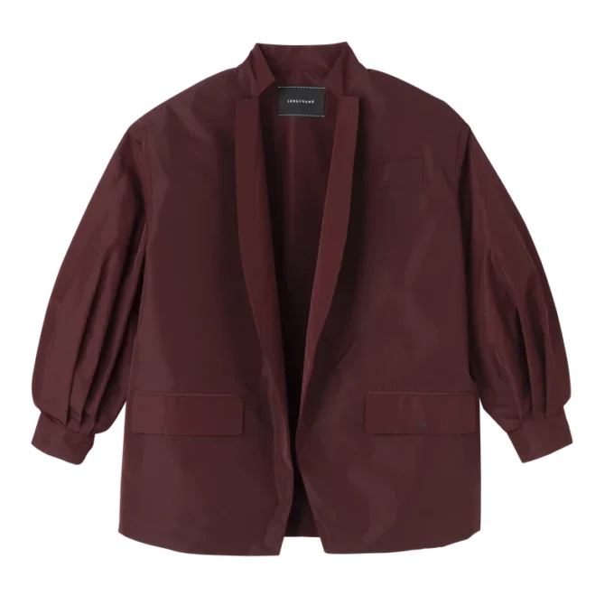 Burgundy – Technical taffeta Kimono jacket Burgundy – Technical taffeta Kimono jacket