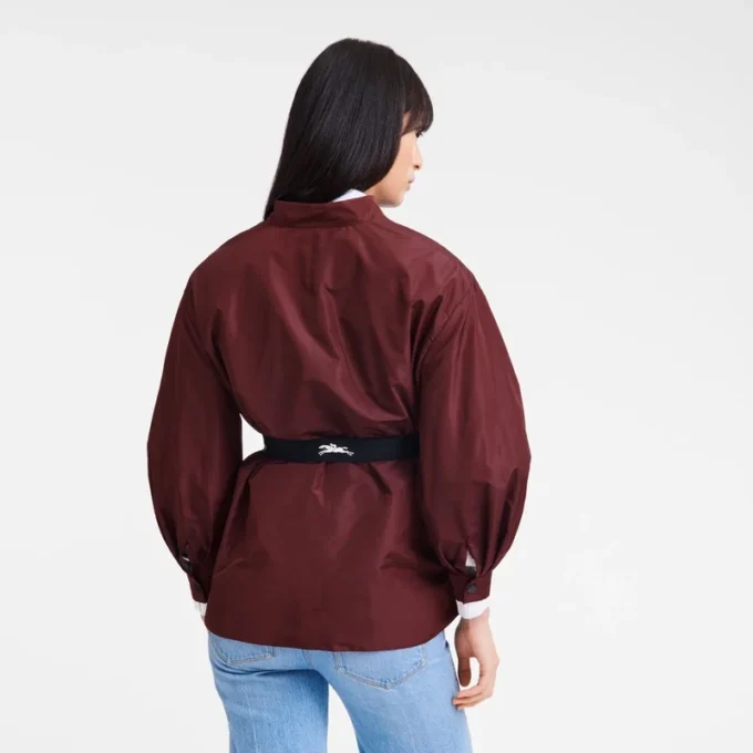 Burgundy – Technical taffeta Kimono jacket Burgundy – Technical taffeta Kimono jacket