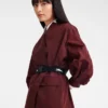 Burgundy – Technical taffeta Kimono jacket Burgundy – Technical taffeta Kimono jacket