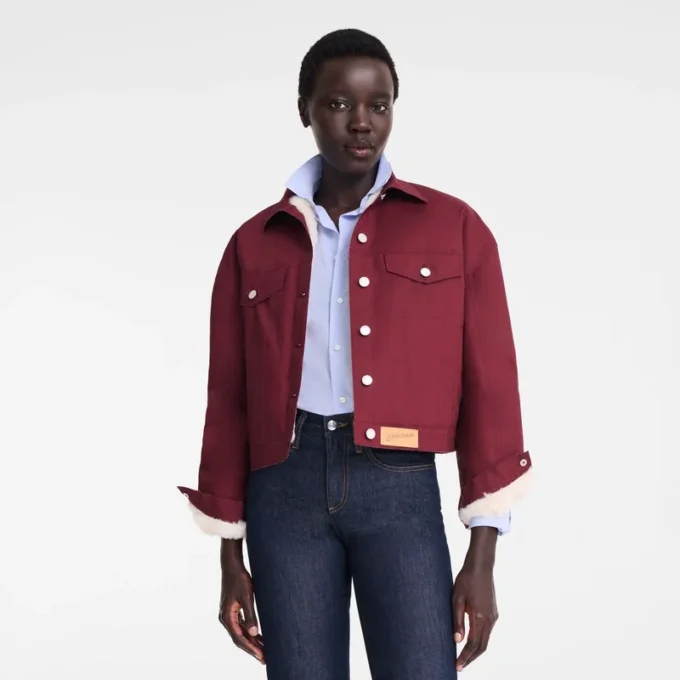 Burgundy – Water-repellent technical canvas Jacket Burgundy – Water-repellent technical canvas Jacket