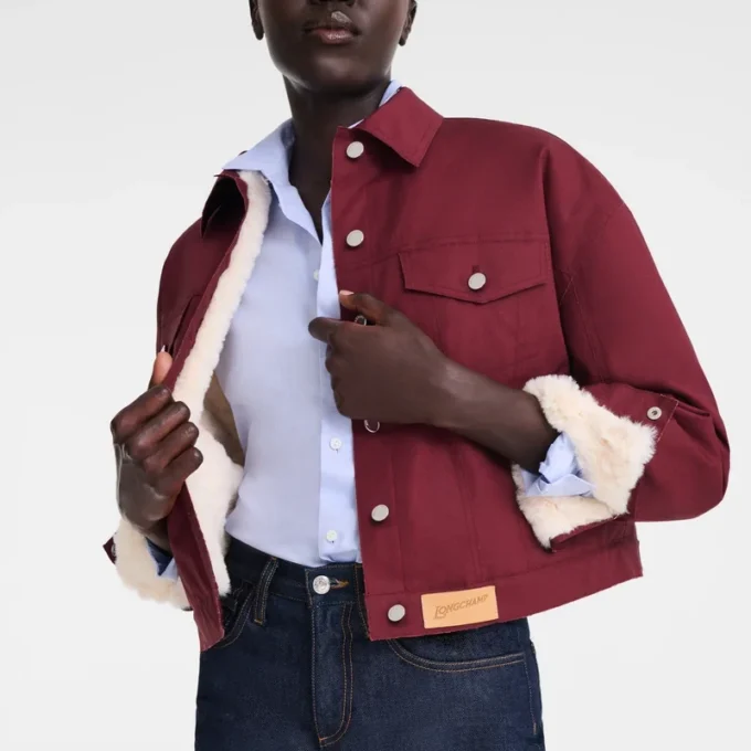 Burgundy – Water-repellent technical canvas Jacket Burgundy – Water-repellent technical canvas Jacket