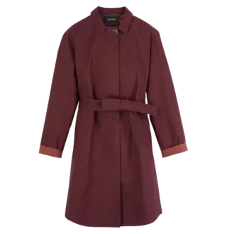 Burgundy – Water-repellent technical canvas Trench coat
