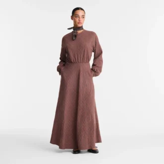 Cashew – Jacquard cotton Dress