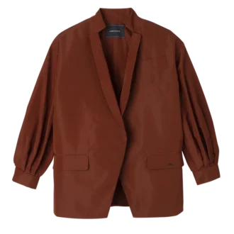 Chestnut – Technical taffeta Kimono jacket