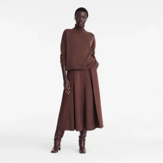 Coffee – Knit High neck sweater