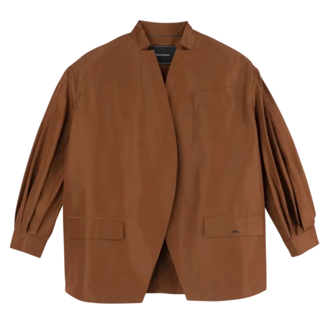 Cognac – Technical taffeta Kimono jacket