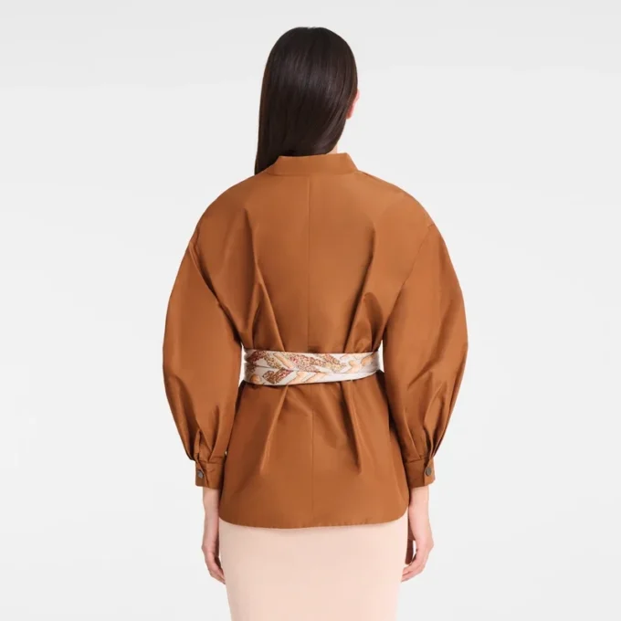 Cognac – Technical taffeta Kimono jacket