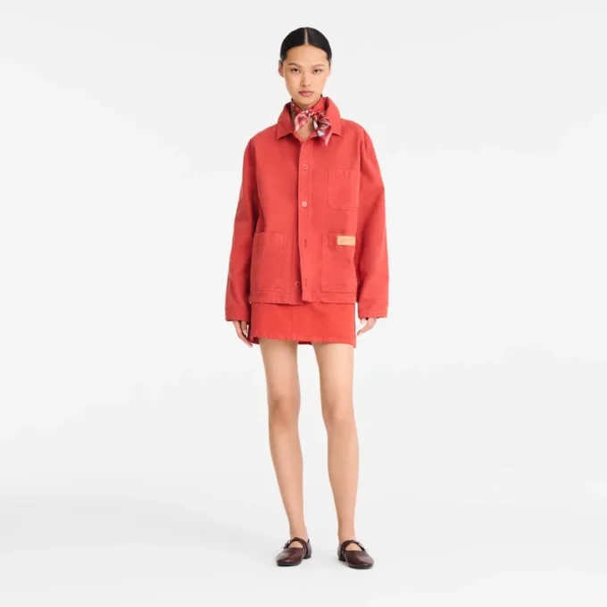 Coral – Overdyed cotton Jacket