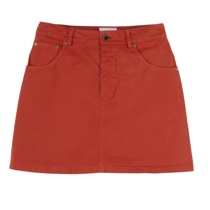 Coral – Overdyed cotton Skirt