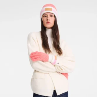 Coral/Pink – Knit Gloves