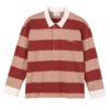 Cream/Coral – Striped jersey Polo shirt