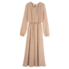 Cream – Crepe jersey Long dress