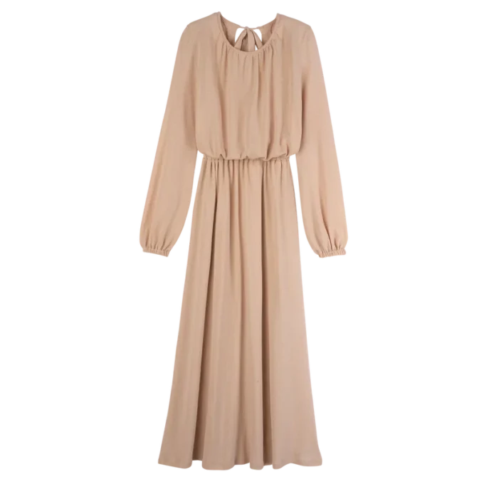 Cream – Crepe jersey Long dress