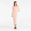 Cream – Crepe jersey Long dress