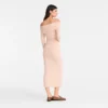 Cream – Crepe jersey Long dress