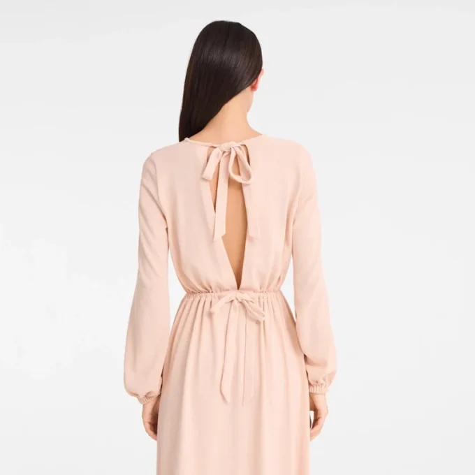 Cream – Crepe jersey Long dress