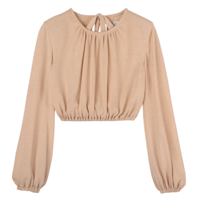 Cream – Crepe jersey Top