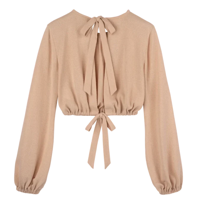 Cream – Crepe jersey Top