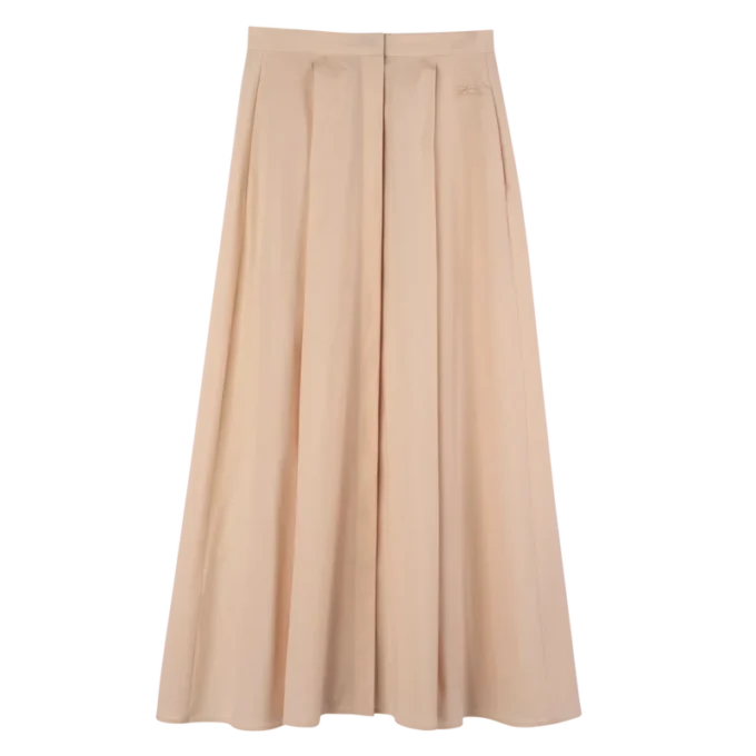 Cream – Popelin Midi skirt