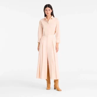 Cream – Popelin Midi skirt