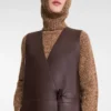 Ebony – Leather Sleeveless jacket
